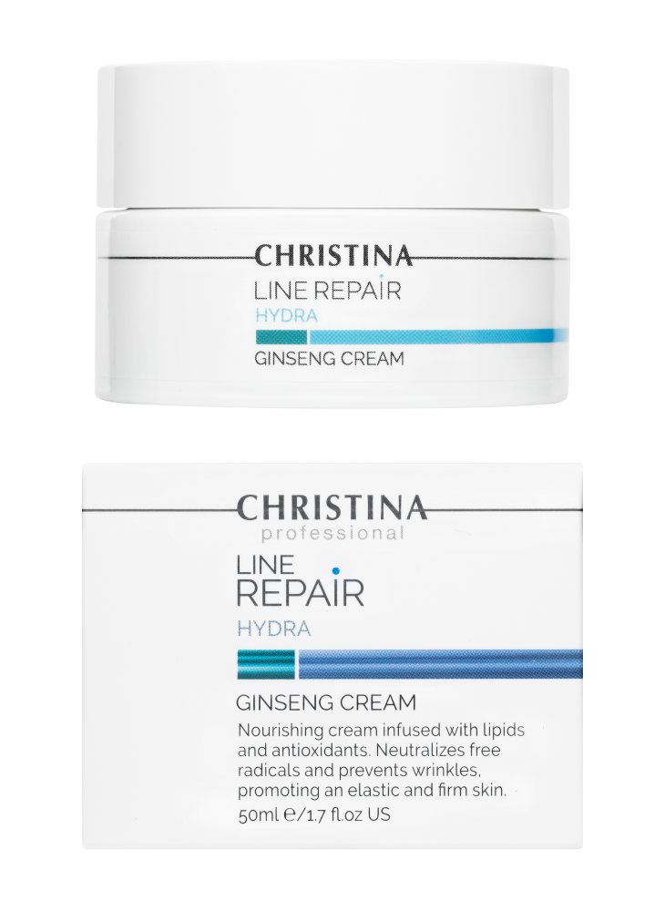 Крем увлажняющий и питательный «Женьшень» 50мл Ginseng Cream Hydra Line Repair Christina — изображение 3