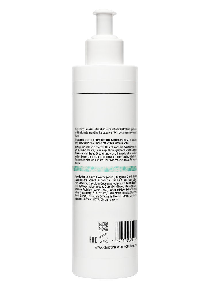 Гель очищающий натуральный для всех типов кожи Fresh Pure Natural Cleanser 300мл Christina — изображение 3