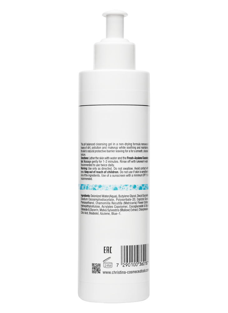 Гель очищ азуленовый для чувствит кожи Fresh Azulene Cleansing Gel for delicate skin 300мл Christina — изображение 2